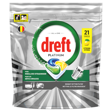 Dreft Platinum Citroen Vaatwascapsules 21 X