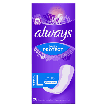 Always Daily Protect Long 0% Parfum Inlegkruisjes