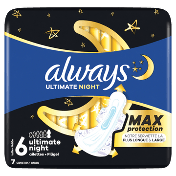 Always Ultimate Night Maandverband (Maat 6) Met Vleugels