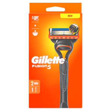 Gillette Fusion5 Scheermes voor Mannen, 1 Handvat, 2 Navulmesjes