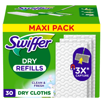 Swiffer Vloerreiniger Droge Vloerdoekjes Schoon & Fris X30 Vangt En Houdt Stof Vast