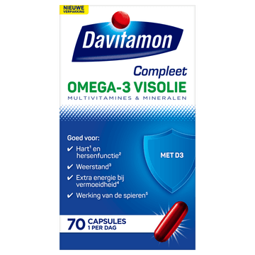Davitamon Compleet Omega-3 visolie capsules, 70 stuks