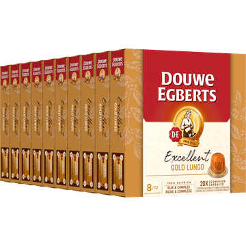 Douwe Egberts Excellent Gold Lungo 8 Capsules 10 x 20 Stuks 104 g