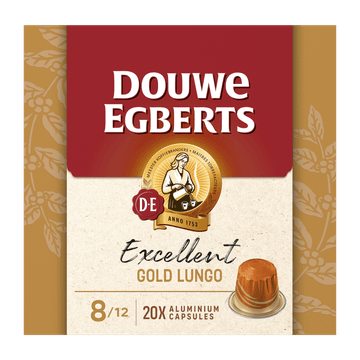 Douwe Egberts Excellent Gold Lungo 8 Capsules 20 Stuks 104 g