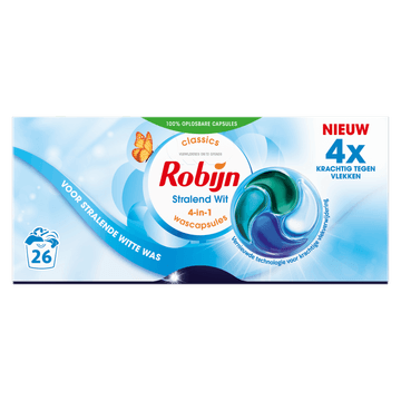 Robijn Wasmiddel Capsules Stralend Wit 26 Wasbeurten