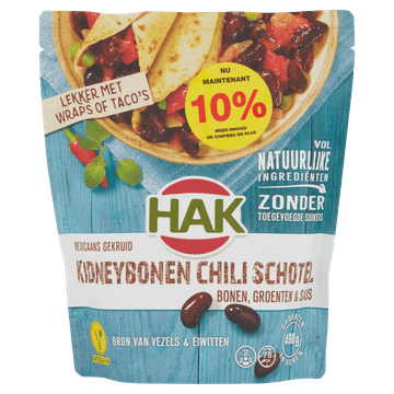 HAK Mexicaans gekruid kidneybonen chili schotel 550g