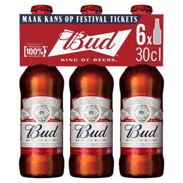Bud Bier Flessen 6 x 30 cl